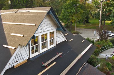By the weekend, the last windows are installed