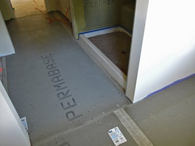 cement board in bathroom