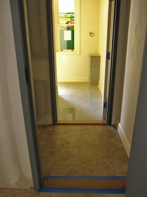 hall to basement, front hall to apartment