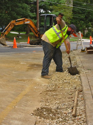 Trench and pipe are in place up to Conshohocken State Road