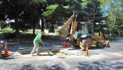 August at the Cynwyd Station - Sewer Line, finishing touches