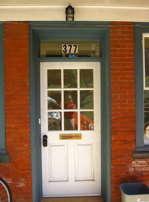 The entrances have addresses!  The apartment is 377.