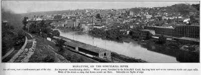 A view of the curve - and Manayunk - from Moses King's 1902 book, Philadelphia and notable Philadelphians
