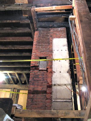 Charcoaled beams on the first floor ceiling_8293.JPG