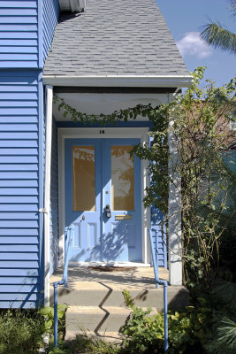 Blue Siding  & Blue Door