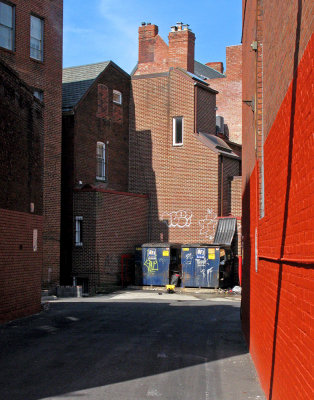 Alley with Red Wall
