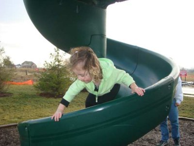 some kids slide down slides, but monkeys climb (no I don't let her go very high)