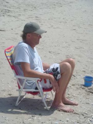 steve contemplates the last day at the beach