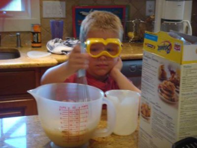 making breakfast- quite the job!