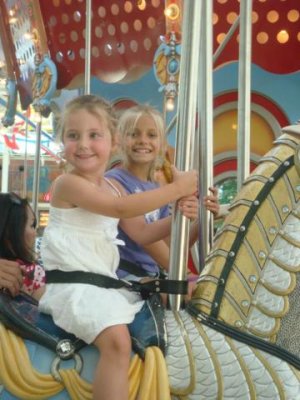 very excited to be on the carousel