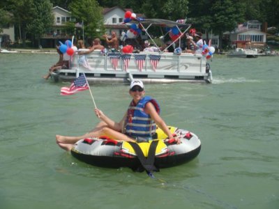 becky is our float's caboose