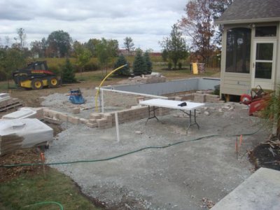 the start of the pergola/grill area