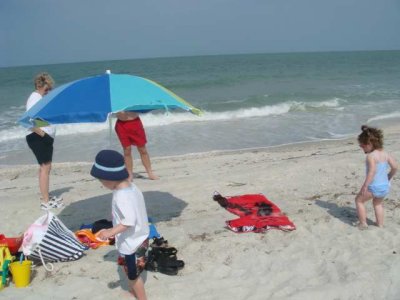 setting up camp