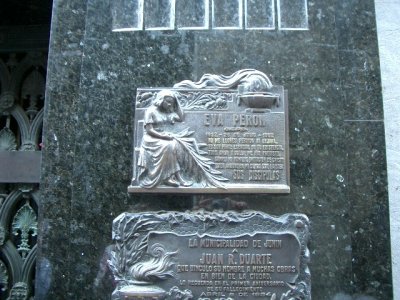 Eva Peron plaque