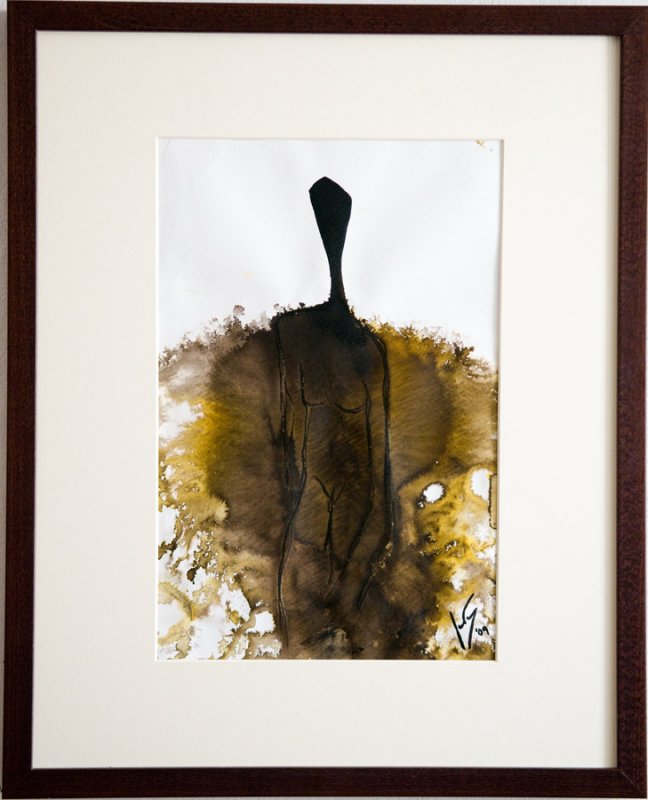 figura androgina, ink on paper,36x24 (sold)