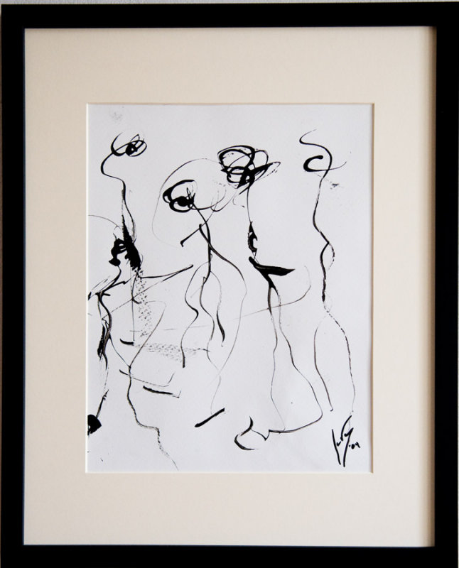 senza titolo (movimenti d'inchiostro),ink on paper, 35x27