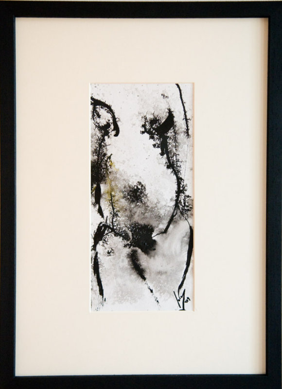 La pancia, ink on paper,26x12 (sold)