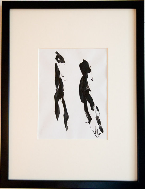 conversazione, ink on paper,22x17 (sold)