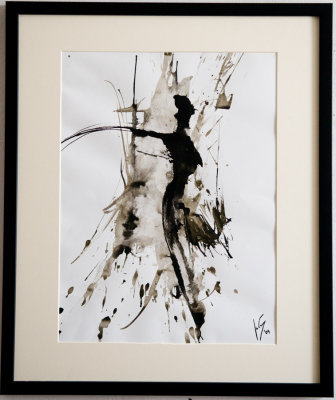danza sul fuoco,ink on paper,48x36
