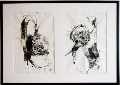 senxa titolo (dittico), ink on paper, 54x36 each (sold)