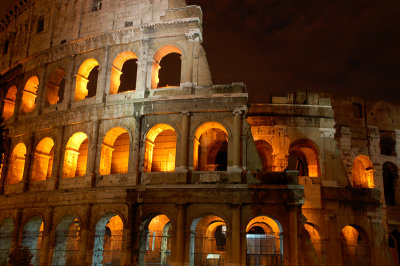 Colosseum night shot up close