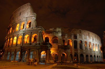 Colosseum night shot wide