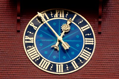 Church clock at Rhine Falls
