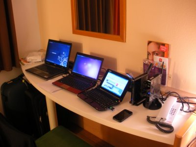 My portable lab in the IBIS hotel