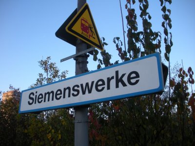 Siemenswerke train stop by the office