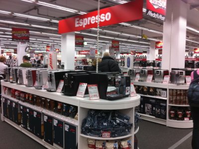 Lots of coffee machines