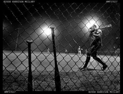 Softball at night