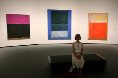 (left to right)
Mark Rothko
(1903 - 70)
Untiltied, 1953
oil on canvas

White and Greens in Blue, 1957
oil on canvas

No. 8, 1949
oil and mixed media on canvas

National Gallery of Art, Washington, D.C.
