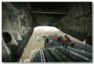View from inside  a C-5 Galaxy