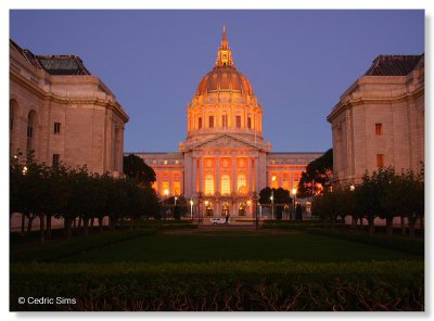 S. F. City Hall in Orange Giants World Series Win