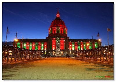 San Francisco Civic center Holiday  colors