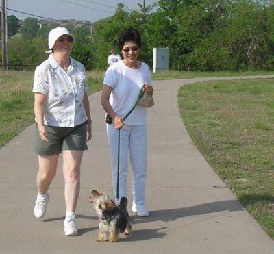 Patti, Mack, & Diane having a morning walk