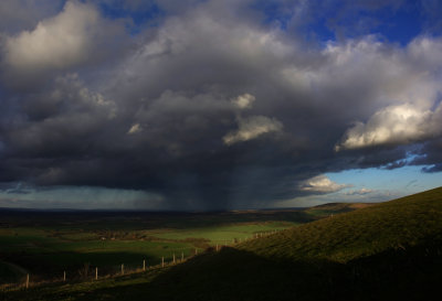 Storm clouds from Bopeep Hill - East Sussex