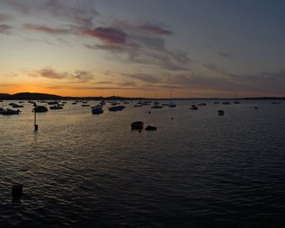 The estuary at Exmouth at sunset