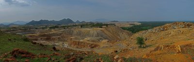 Opencast Magnesite mine in India