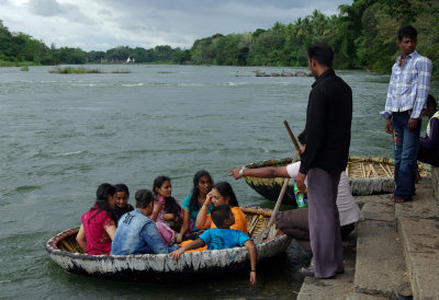 Coracles on a River