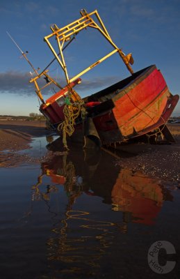 Boat in the Exe estuary at Exmouth