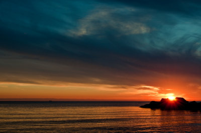 Sunset over Goat-Island