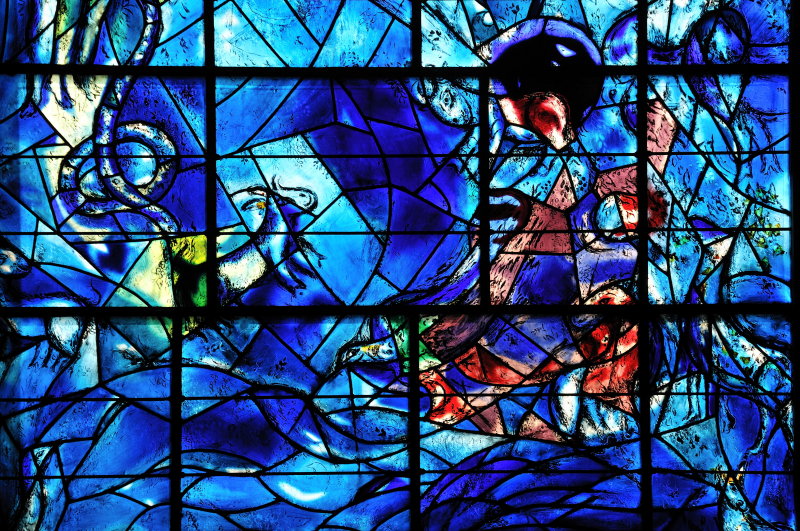 Stained glass window 4 Chagall Museum - detail