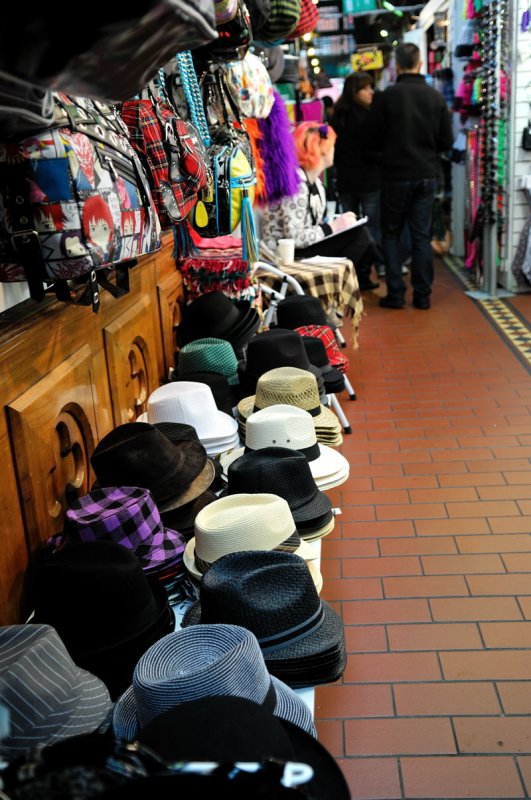 Hats on the ground