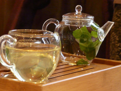 And finally.... the healthy option! Fresh mint tea