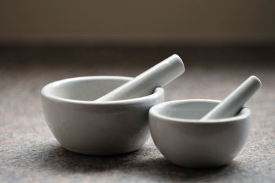 Double pestle and mortar