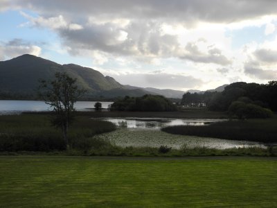 Looking westward towards the end of a rainy evening