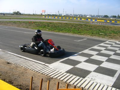 IIan crossing the finish
