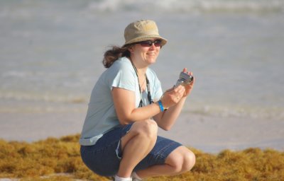 Kathy snapping shore bird picts