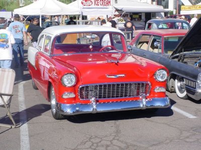 red & white 55 Chevy